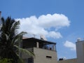 Beautiful heavens white cloud with blue sky background