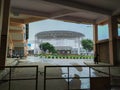 Closeup of Beautiful International Level Entrance Construction in the Yeshwanthpur Railway Station