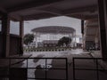 Closeup of Beautiful International Level Entrance Construction in the Yeshwanthpur Railway Station