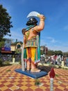 Closeup of beautiful statue of Mahishasura entrance of the Chamundi Hill at Mysore