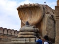 Beautiful stone carved huge Naga Lingam Lepakshi Temple Hindupur