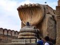 Beautiful stone carved huge Naga Lingam Lepakshi Temple Hindupur