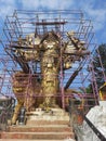 Closeup of beautiful World's tallest Chamundeshwari idol with 18 hands unveiled by Muslims in Gowdanagere