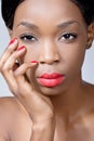 Closeup beauty shot of a young woman