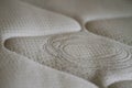 Luxurious and comfortable spring mattress closeup.