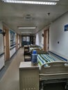 Closeup of bed ward at a hospital in wuhan city