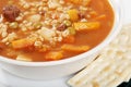 Closeup beef barley soup Royalty Free Stock Photo