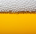 Closeup beer with foam. Royalty Free Stock Photo