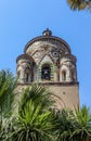 Closeup of the bell tower of Amalfi Cathedral dedicated Royalty Free Stock Photo