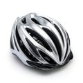 Closeup of a bicycle safety helmet isolated on white background, Ai Generated
