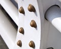 Closeup of big bolt and nut Royalty Free Stock Photo