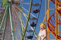 Closeup of a big observation wheel in the amusement park