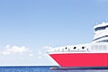 Closeup of a big ship on sea water Royalty Free Stock Photo