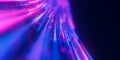 Closeup of bigdata light speed flow. Abstract digital data stream of quantum computing. Cyberspace of qubit trail waves