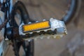 Closeup a bike pedal