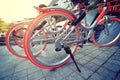 Bike sharing in china Royalty Free Stock Photo