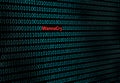 Closeup of binary code, with the inscription `wannacry` Royalty Free Stock Photo