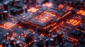 Closeup of the Bitcoin mining process showcases the intricate network of computers and algorithms that power the decentralized