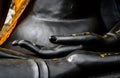 Closeup black Buddha hand Royalty Free Stock Photo