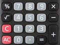 Closeup of black calculator keyboard Royalty Free Stock Photo