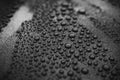 Closeup black car paint surface with hydrophobic ceramic coating Royalty Free Stock Photo