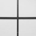 Closeup black cross dividing a white, square pane into four Royalty Free Stock Photo