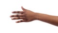 Closeup Of Black Female Hand Isolated On White Background Royalty Free Stock Photo