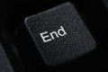 Closeup of a black keyboard button End Royalty Free Stock Photo