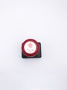 closeup black red plastic stamp Royalty Free Stock Photo
