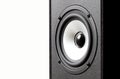 Closeup of black speaker Royalty Free Stock Photo