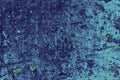 Closeup of a blue abstract painted surface under the lights Royalty Free Stock Photo