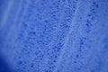 Closeup blue car paint surface with hydrophobic ceramic coating Royalty Free Stock Photo