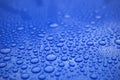 Closeup blue car paint surface with hydrophobic ceramic coating Royalty Free Stock Photo