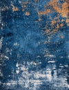 Vibrant Contrasts: A Closeup of a Blue and Orange Rug with White