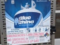 Closeup of Blue Rhino Propane signage