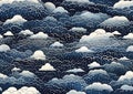 Closeup Blue White Pattern Clouds Ngai Ink Snowy Immensity Wallp