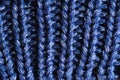 Closeup of blue woolen fabric texture Royalty Free Stock Photo