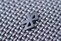 Closeup of bluetooth symbol on speaker Royalty Free Stock Photo