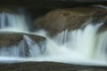 Closeup of blurred water flow on Swift River, New Hampshire.