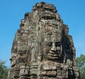 Closeup of Bodhisattva face of Bayon, Angkor Thom, Siem Reap