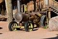 Closeup of the boiler and steam stack of a very old steam engine tractor Royalty Free Stock Photo