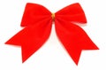 Closeup Bow on a white background, simple giftwrap