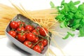 Italian food tomatoes spaghetti
