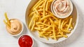 bowl of fried potatoes Royalty Free Stock Photo