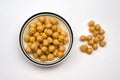 Closeup of a Bowl of Garbanzo Beans Royalty Free Stock Photo