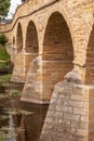 Closeup of bows of Richmond Bridge in Richmond, Tasmania, Australia Royalty Free Stock Photo