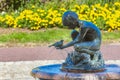 Closeup of Boy and Bird Fountain in Boston