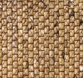 Closeup of a braided texture of a woven picnic basket as a background Royalty Free Stock Photo