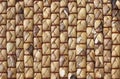 Closeup of a braided texture of a woven picnic basket as a background Royalty Free Stock Photo