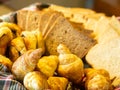 Closeup bread in basket